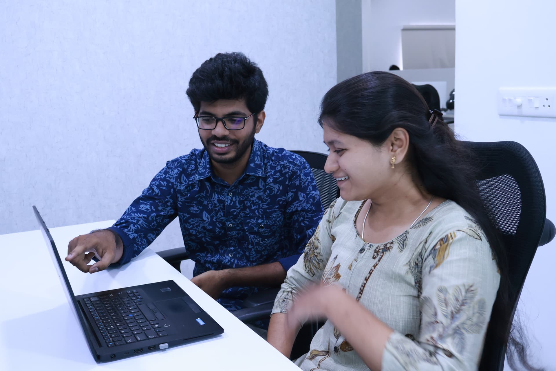 Mentor guiding a student