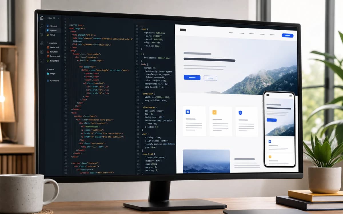 Responsive analytics dashboard interface representing frontend development projects